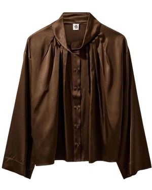 THE GARMENT Overhemden ,Bruin ,Cata Kimono Shirt