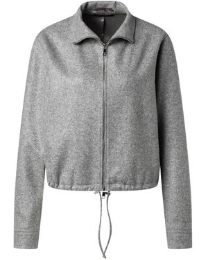 Windsor. Wool Jersey Zip Jacket - Grijs