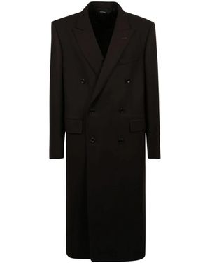 Tom Ford Double-Breasted Coats - Nero