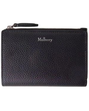 Mulberry Rl8045-205A100 Kleine Klassische Geldbörse Mit Narbenleder - Schwarz