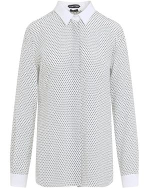 Tom Ford Multi Argyle Seidenhemd - Weiß
