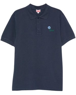 KENZO Tops ,Blauw ,Katoen Tulip Slim Polo