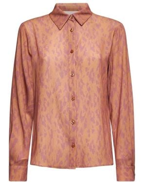Silvian Heach Satinierte Bluse Mit Animal-Print - Pink