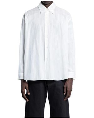 Studio Nicholson Oversized French Placket Shirt - Weiß