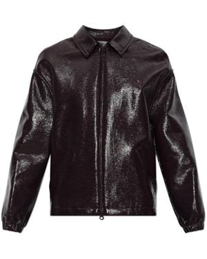 Courreges Jassen ,Rood ,Katoen Vinyl Bomberjack - Zwart