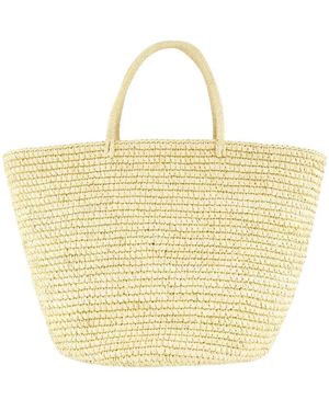Sensi Studio Handgeweven Straw Maxi Tote Tas - Metallic