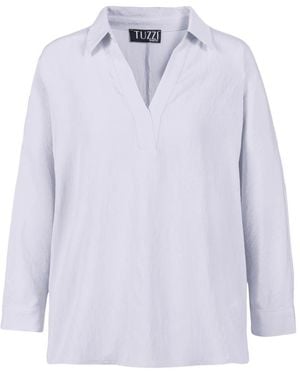 Tuzzi Relaxte Bluse Mit V-Ausschnitt - Blau