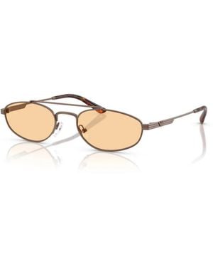 Emporio Armani Ovale Doppelsteg Pilotenbrille - Mettallic