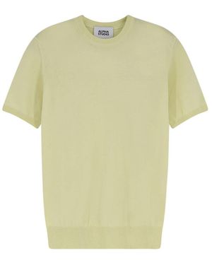 Alpha Studio Round-Neck Knitwear - Green