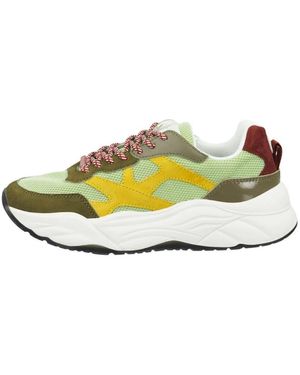 Scotch & Soda Schoenen ,Veelkleurig ,Leer Chunky Geitenleer Sneakers - Geel