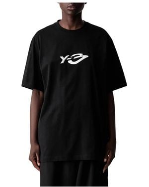 Y-3 Logo Ls Tee - Zwart