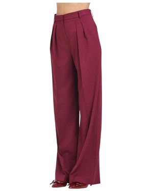 SIMONA CORSELLINI Wide Trousers - Rosso