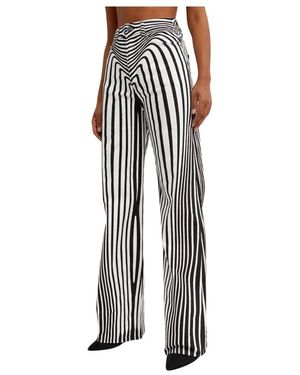 Jean Paul Gaultier Jeans a gamba larga con stampa animale - Nero