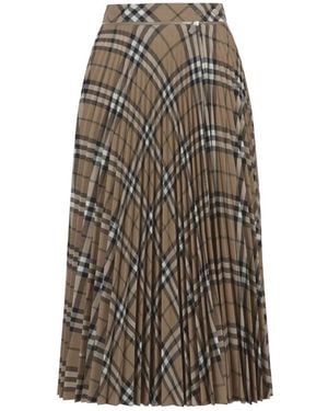 Burberry Midi Skirts - Brown