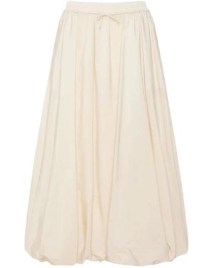 Weekend by Maxmara Lange Waterafstotende Canvas Rok - Naturel
