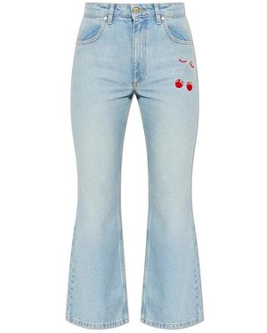 LoveShackFancy Jeans ,Blauw ,Katoen Jeans Sami