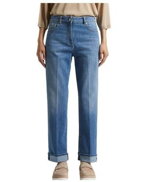 Peserico 5-Pocket-Jeans Aus Komfortabler Baumwolle - Blau