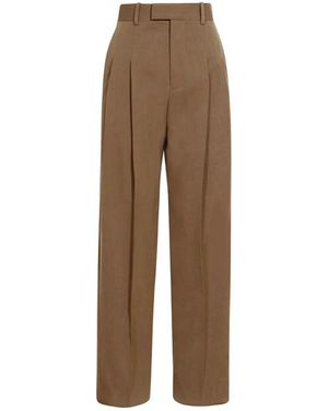 Bottega Veneta Wide Trousers - Marrón
