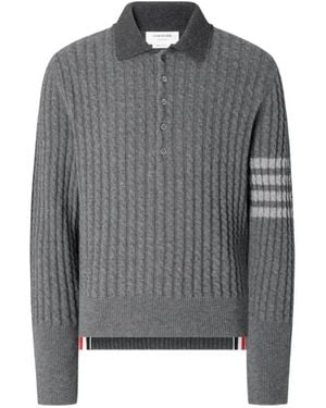 Thom Browne Round-Neck Knitwear - Gris