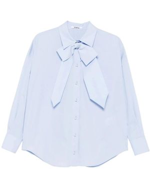 Vivetta Schleifen Hals Shirt - Blau