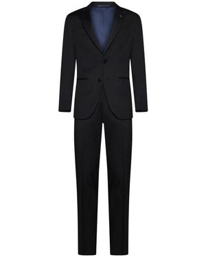 D4.0 Single Breasted Suits - Black