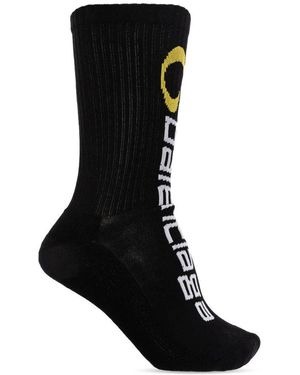 Balenciaga Baumwollsocken Mit Logo - Schwarz