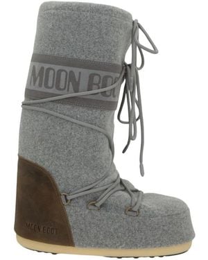 Moon Boot Icon Nubuck Felt Laarzen - Grijs