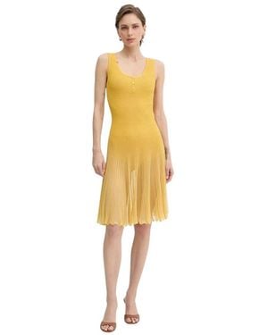Elisabetta Franchi À Jour Gebreide Jurk - Geel