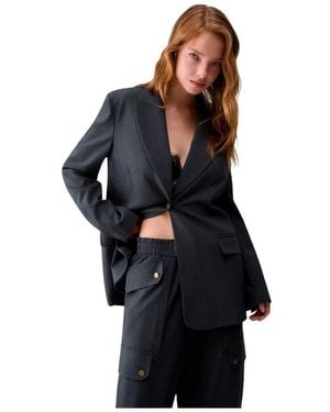 Liu Jo Gerader Anzugjacke - Schwarz
