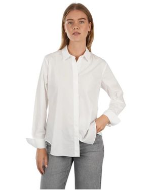 Windsor. Tailored Poplin Blouse - Wit