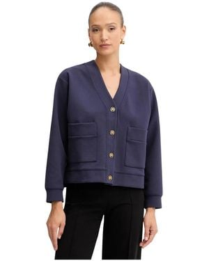 KARL LAGERFELD Feinstrick-Cardigan - Blau