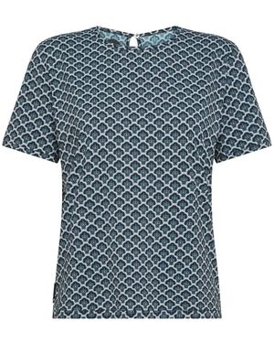 Rrd Overhemden ,Zwart Optical Print Blouse - Blauw