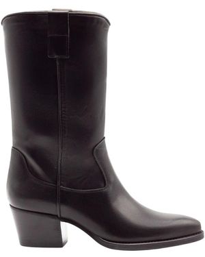 Julie Dee Cowboy & Biker Boots - Black