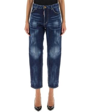 DSquared² Pantalones Vaqueros Boston Con Cierre De Botón, Mujer, Talla - Azul