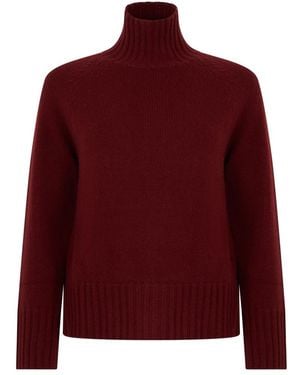 Max Mara Truien & Vesten ,Rood ,Wol Mantova Polokraag Trui