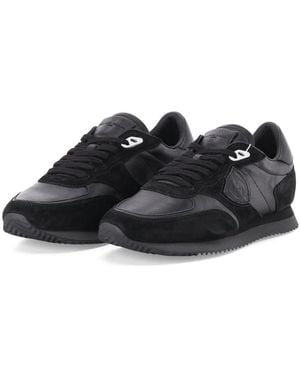Philippe Model Schoenen ,Grijs ,Katoen Sneakers - Zwart