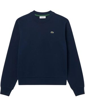 Lacoste Relaxed Fit Fleece Crewneck Sweatshirt - Blauw