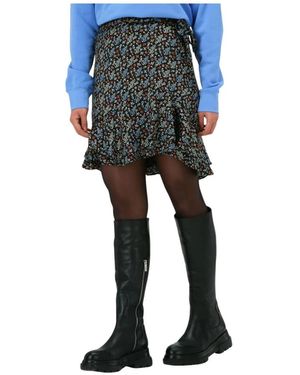 Scotch & Soda Bedruckter Polyester Wickelrock - Blau