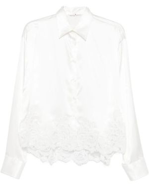 Ermanno Scervino Overhemden ,Wit ,Fondo Pizzo Shirt