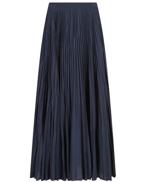 Weekend by Maxmara Rokken ,Blauw ,Polyester Foggia Plissé Midi Rok