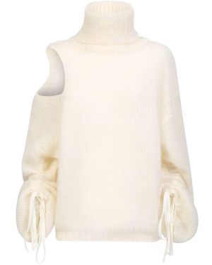 ANDREA ADAMO Rollkragenpullover - Weiß