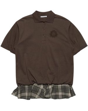 Acne Studios Kleedjes ,Bruin ,Katoen Gelaagde T-Shirt Jurk