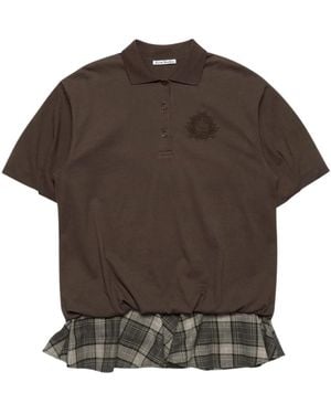 Acne Studios T-Shirt-Kleid Mit Lagenlook - Braun