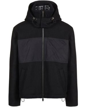 Iceberg Bequeme Schwarze Jacke Aus Stoff Und Technischem Nylon