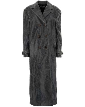 Alessandra Rich Coats > Double-breasted Coats - Zwart