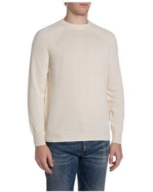 Replay Round-Neck Knitwear - Natural