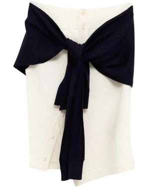 JW Anderson Off Shoulder Cardigan - Blau