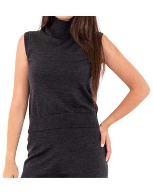 Alpha Studio Sleeveless Tops - Nero