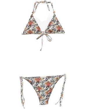 Anjuna Palmprint Bikini - Metallic