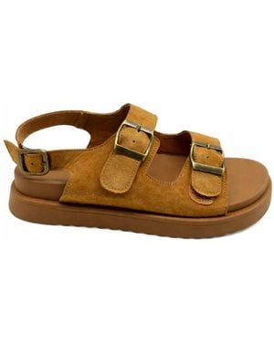 Santino Milano Flat Sandals - Brown